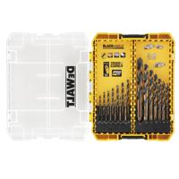 dt70755-qz DeWALT 21-Piece Twist Drill Bit Set for Multi-Material, 12mm Max, 1mm Min, HSS-G Bits
