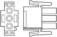 350735-4 TE Connectivity, Universal MATE-N-LOK Male Connector Housing, 6.35mm Pitch, 12 Way, 3 Row