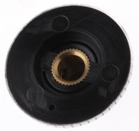 pks1105b1014 TE Connectivity 29.7mm Black Potentiometer Knob for 6.35mm Shaft Splined, PKS1105B101/4