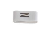 531-07874-hobs85-pvc-wh HellermannTyton HODS85 Slide On Cable Markers, Black on White, Pre-printed "N", 1.8 → 6.3mm Cable, 531-07874