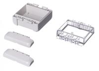 96021115-b-080805-pc-v0-g-7035 Bopla Bocube Series Light Grey Polycarbonate V0 Enclosure, IP66, IP68, IK07, Transparent Lid, 89 x 80 x 47mm
