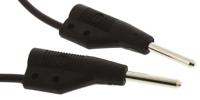 973594100 Hirschmann Test & Measurement Test lead, 6A, 60V dc, Black, 25cm Lead Length