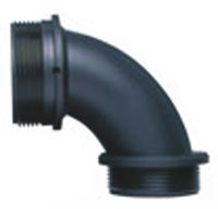 asf28pg2190-awb28 Adaptaflex 90° Elbow, Conduit Fitting, 28mm Nominal Size, PG21, Nylon 66, Black IP66, IP67, IP68, IP69K rating