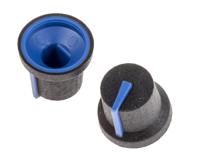777-7356 RS PRO 16.8mm Black Potentiometer Knob for 6mm Shaft D Shaped
