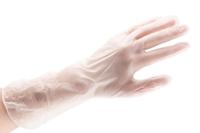 829-5158 RS PRO Clear No Vinyl Disposable Gloves, Size 7, Small, 100 per Pack