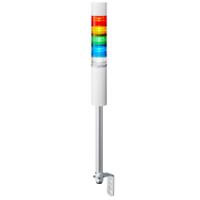 lr6-502ljbw-rygbc Patlite LR6 Series Coloured Buzzer Signal Tower, 5 Lights, 24 V dc, Pole Mount