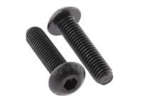 281-287 RS PRO Black, Self-Colour Steel Hex Socket Button Screw, ISO 7380, M5 x 20mm