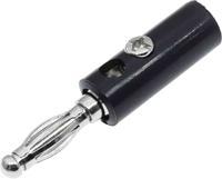 208-0269 RS PRO Black Male Banana Plug, 4 mm Connector, 32A, 30V, Nickel Plating