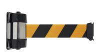 rw40nj Viso Black & Yellow Steel Retractable Barrier, 4m, Black, Yellow Tape