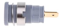 972355106 Hirschmann Test & Measurement Grey Female Banana Socket, 4 mm Connector, Tab Termination, 25A, 1000V ac/dc, Gold Plating