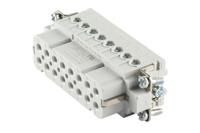 c146-10b016-002-4 Amphenol Industrial Heavy Duty Power Connector Insert, 16A, Female, Heavy Mate C146 Series, 16+PE Contacts