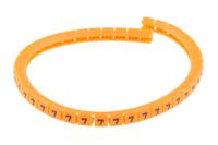 812-1278 RS PRO Snap On Cable Markers, Black on Orange, Pre-printed "7", 3 → 3.4mm Cable