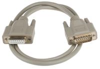 1656262 Phoenix Contact Male 15 Pin D-sub to Female 15 Pin D-sub Serial Cable, 1m PVC