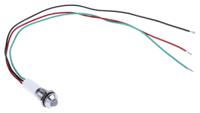 723-9488 RS PRO Panel Mount Indicator, 24V dc, 8mm Mounting Hole Size, Lead Wires Termination, IP67