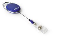 832407 Durable Blue ABS, Nylon, PVC Badge Reel With Snap Strap
