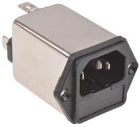 3-1609115-3 TE Connectivity 10A, 250 V ac Male Flange Mount IEC Filter , Spade 2 Fuse