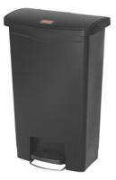 1883611 Rubbermaid Commercial Products Slim Jim 50L Black Pedal Polyethylene Waste Bin