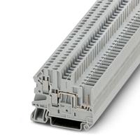 3060490 Phoenix Contact UT Series UT 2,5-TWIN/1P Feed Through Terminal Block, 3-Way, 24A, 26-12-2020 AWG Wire, Screw Termination