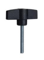 284-5510 RS PRO Black Thermoplastic Wing Clamping Knob, M6, Threaded Mount