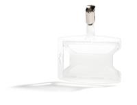 896119 Durable Transparent Polyethylene Name Badge