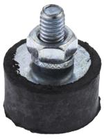 1508ve10-45 FIBET Cylindrical M4 Anti Vibration Mount, Male Buffer Foot with 18.9kg Compression Load