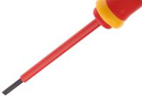 at3x75ve Facom Slotted Insulated Screwdriver, 0.5 mm Tip, 75 mm Blade, VDE/1000V, 178 mm Overall