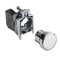 xb4ba11 Schneider Electric Harmony XB4 Series Push Button, Spring Return, Panel Mount, 22mm Cutout, SPST, 600V, IP66, IP67,