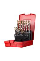 a095201 Dormer 19-Piece Twist Drill Bit Set for Multi-Material, 10mm Max, 1mm Min, HSS-TiN Bits