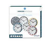 11244 Orium Black Analog Wall Clock, 30cm Diameter