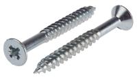 521-232 RS PRO Pozidriv Countersunk Steel Wood Screw, Bright Zinc Plated, No. 10 Thread, 1.3/4in Length