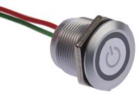 823-2731 RS PRO Capacitive Switch Latching NO,Illuminated, Green, Red, IP68 Brass