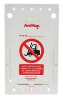 flt-fr-eti-51-v2-a Brady Red on White Safety Forklift Tag, French Language, 1 per Pack