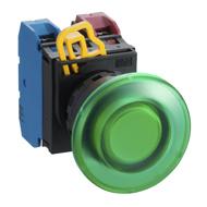 yw1l-m4e10q4a Idec YW Series Illuminated Push Button Complete Unit, Panel Mount, 22mm Cutout, SPST, IP65