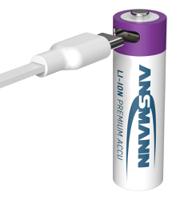 1312-0036-520 Ansmann Ansmann Li-Ion AA Lithium-Ion Rechargeable AA Batteries, 2Ah, 1.5V - Pack of 4