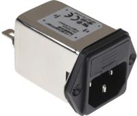 fn9260-6-06 Schaffner 6A, 250 V ac Male Panel Mount IEC Inlet Filter FN9260-6-06, Faston 2 Fuse