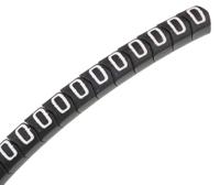 901-10356 HellermannTyton Helagrip Slide On Cable Markers, White on Black, Pre-printed "0", 2 → 5mm Cable, for Cables &
