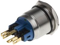811-8499 RS PRO Illuminated Push Button Switch, Latching, Panel Mount, 22mm Cutout, SPDT, Green LED, 12V, IP65, IP67