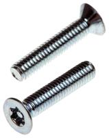 482-8199 RS PRO Bright Zinc Plated Countersunk Steel Tamper Proof Security Screw, M4 x 20mm