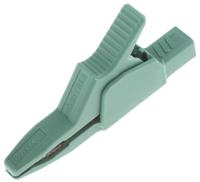 972405104 Hirschmann Test & Measurement Crocodile Clip 4 mm Connection, Brass Contact, 32A, Green