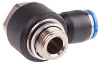 qslv-g38-10 Festo QS Series Elbow Threaded Adaptor, G 3/8 Male to Push In 10 mm, Threaded-to-Tube Connection Style, 186144