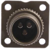 97b-3100a-10sl-3s Amphenol Limited, 97B, Brass 3 Way Wall Mount MIL Spec Circular Connector Receptacle, Socket Contacts,Shell Size 10SL,