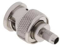 j01000a1256 Telegartner, Plug Cable Mount BNC Connector, 50Ω, Crimp Termination, Straight Body