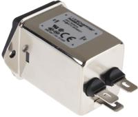 fn9260-6-06 Schaffner 6A, 250 V ac Male Panel Mount IEC Inlet Filter FN9260-6-06, Faston 2 Fuse