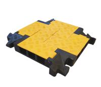 252-2832 RS PRO 500mm Black/Yellow Cable Cover in Rubber, 58 x 52mm Inside dia.
