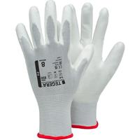 850-8 Tegera TEGERA White Nylon Nylon Work Gloves, Size 8, Polyurethane Coating