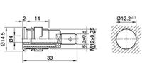 233060-28 Staubli Grey Socket Banana Connector, 4 mm Connector, Faston Terminal Termination, 32A, 1kV, Gold Plating