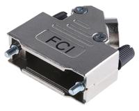 8655mhra1502klf Amphenol Communications Solutions 8655MHR Series Die Cast Zinc Angled D Sub Backshell, 15 Way, Strain Relief