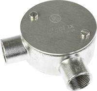 471-1265 RS PRO Angle Box, Conduit Fitting, 20mm Nominal Size, 1.5mm, 316 Stainless Steel, Silver IP67 rating