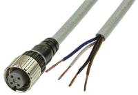 xs5f-d421-d80-f Omron Female 4 way M12 to Free End Sensor Actuator Cable, 2 m