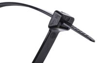 811-1672 RS PRO Cable Tie, 610mm x 9 mm, Black Nylon, Pk-100